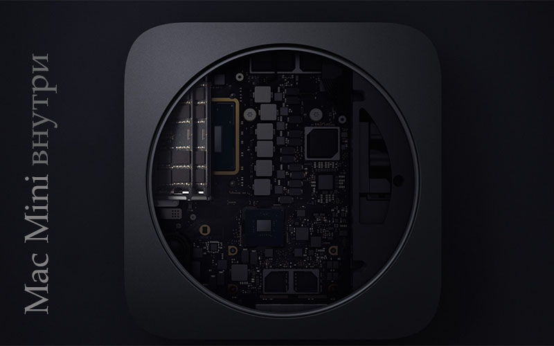 mac mini 2018 внутри 