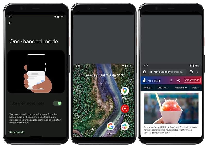 android 12 one handed mode