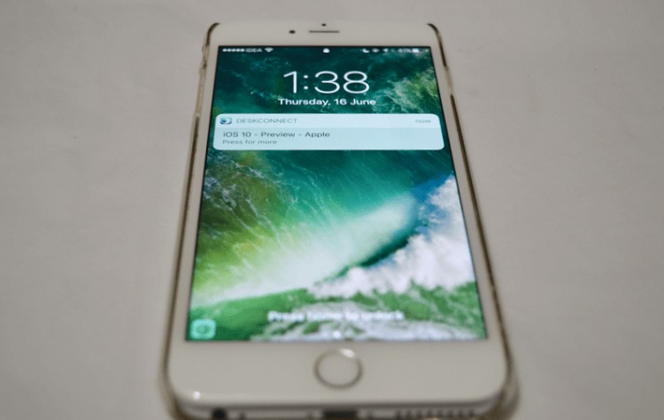 экран блокировки на iOS10