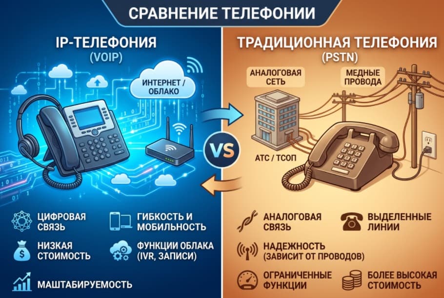 IP-телефония и традиционная телефония